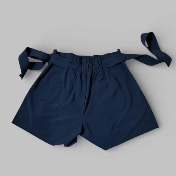 Athleta Navy Blue High-Waisted Skyline II Shorts - Picture 2 of 7